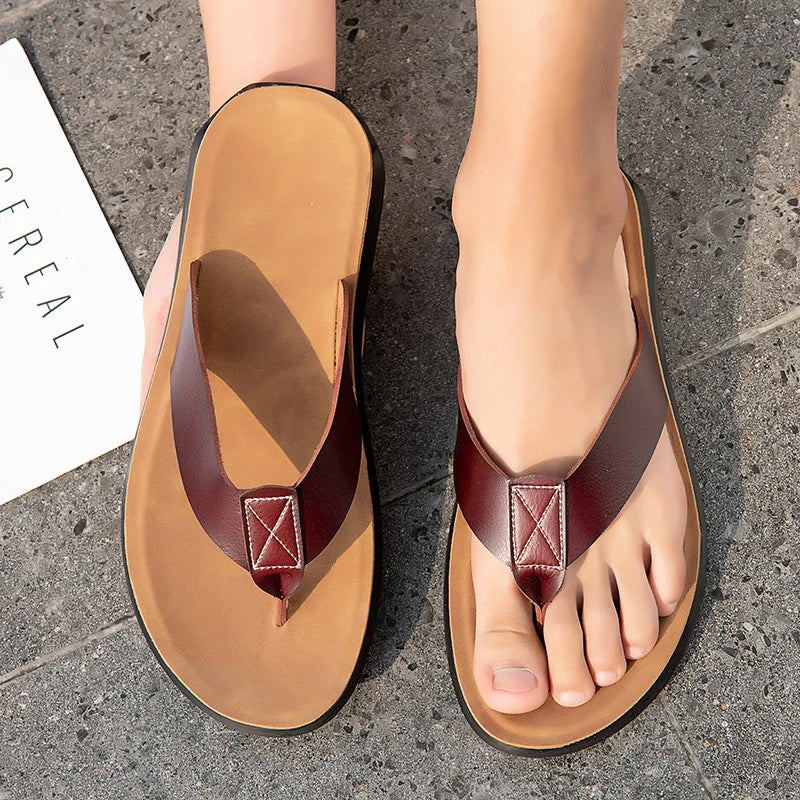Sandalias casuales de piel