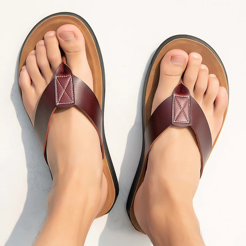 Sandalias casuales de piel