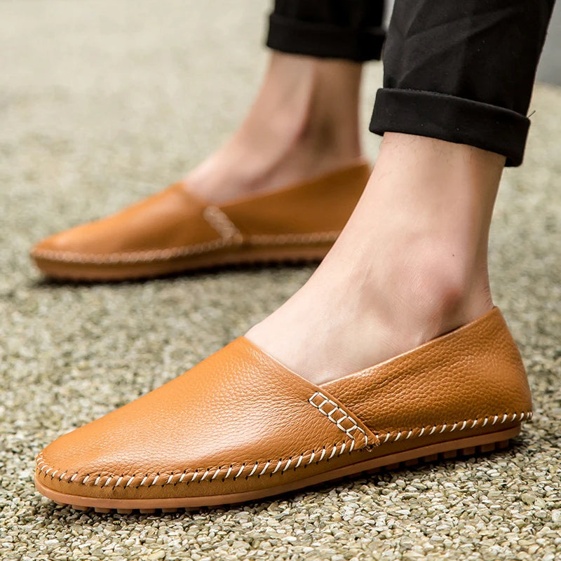 Mocasines de piel clara