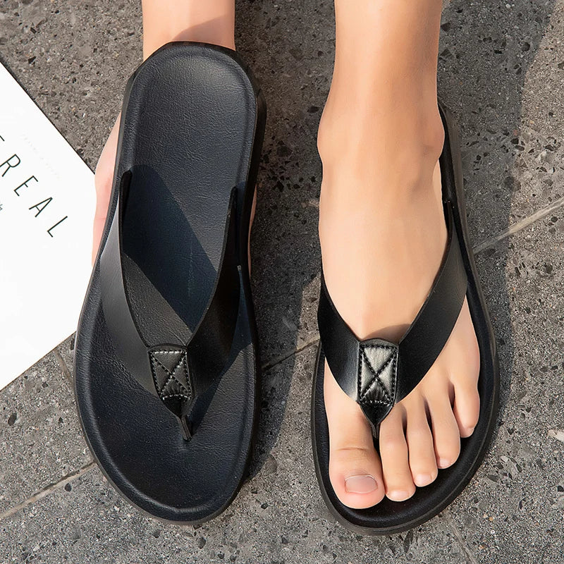 Sandalias casuales de piel