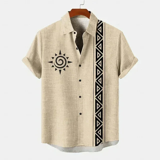 Camisa vintage de manga corta