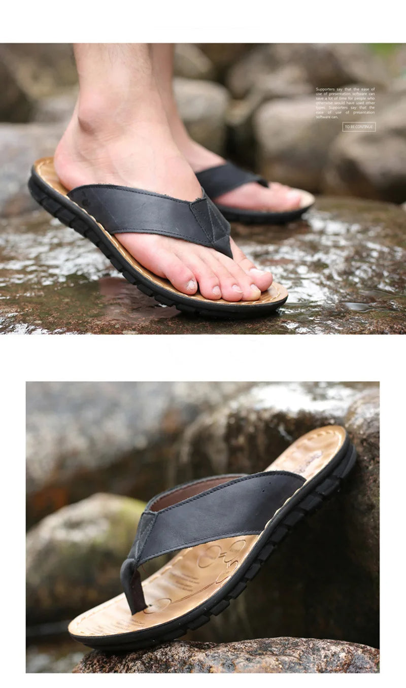 Sandalias de piel para hombre