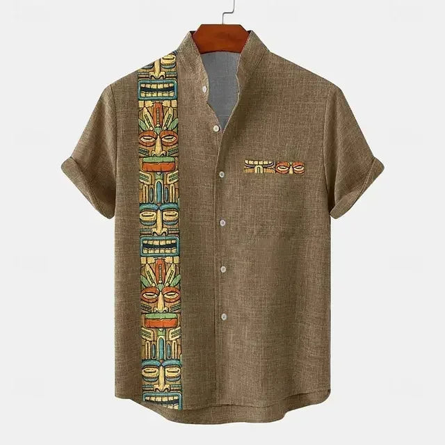 Camisa vintage de manga corta