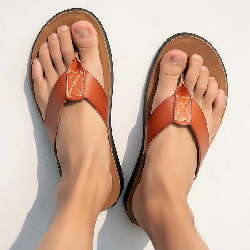 Sandalias casuales de piel