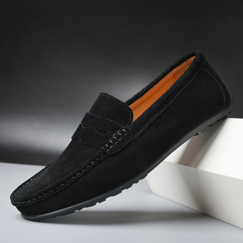 Mocasines retro de ante para hombre