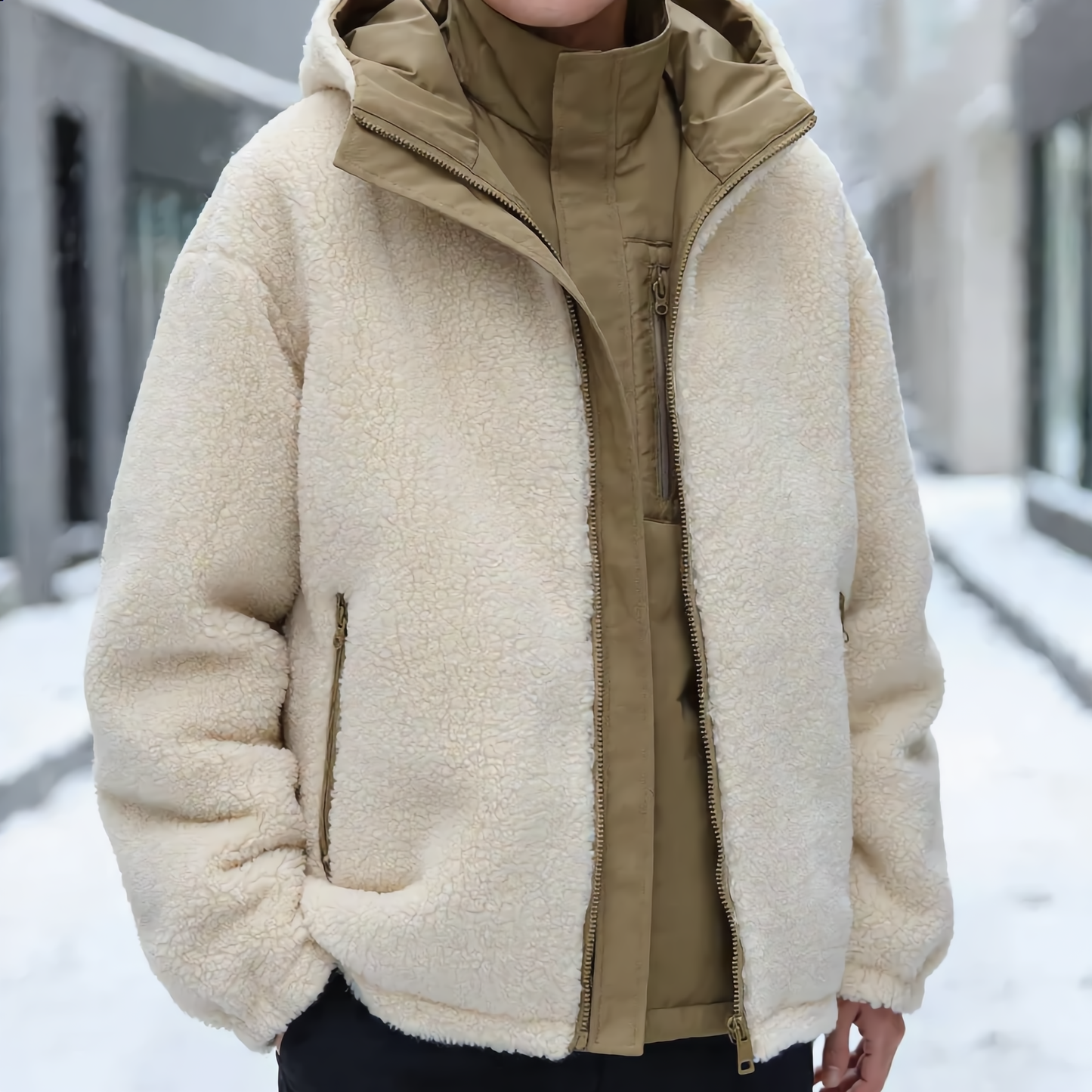 Elegante chaqueta reversible