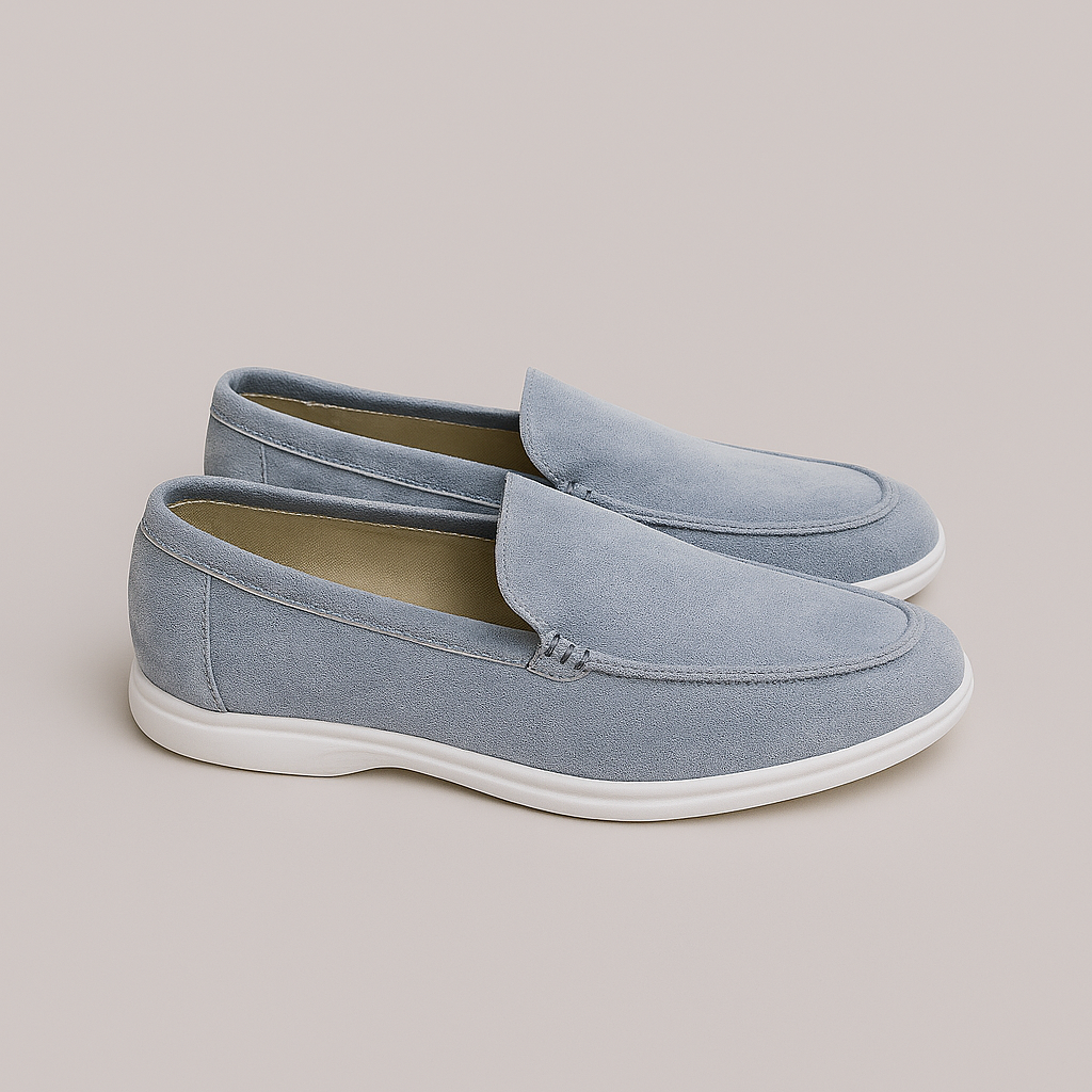 Elegantes mocasines de ante