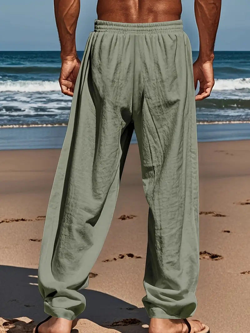 Pantalones casuales de lino