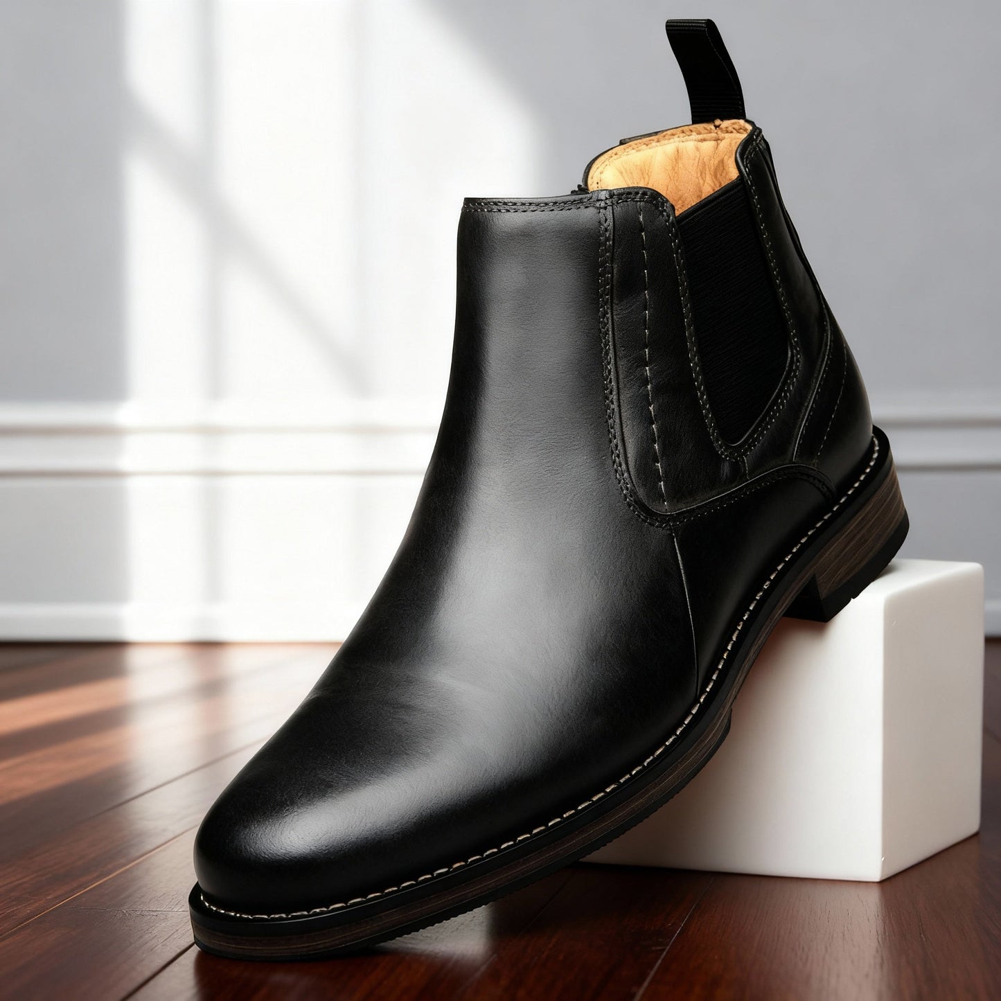 Elegantes botas de piel