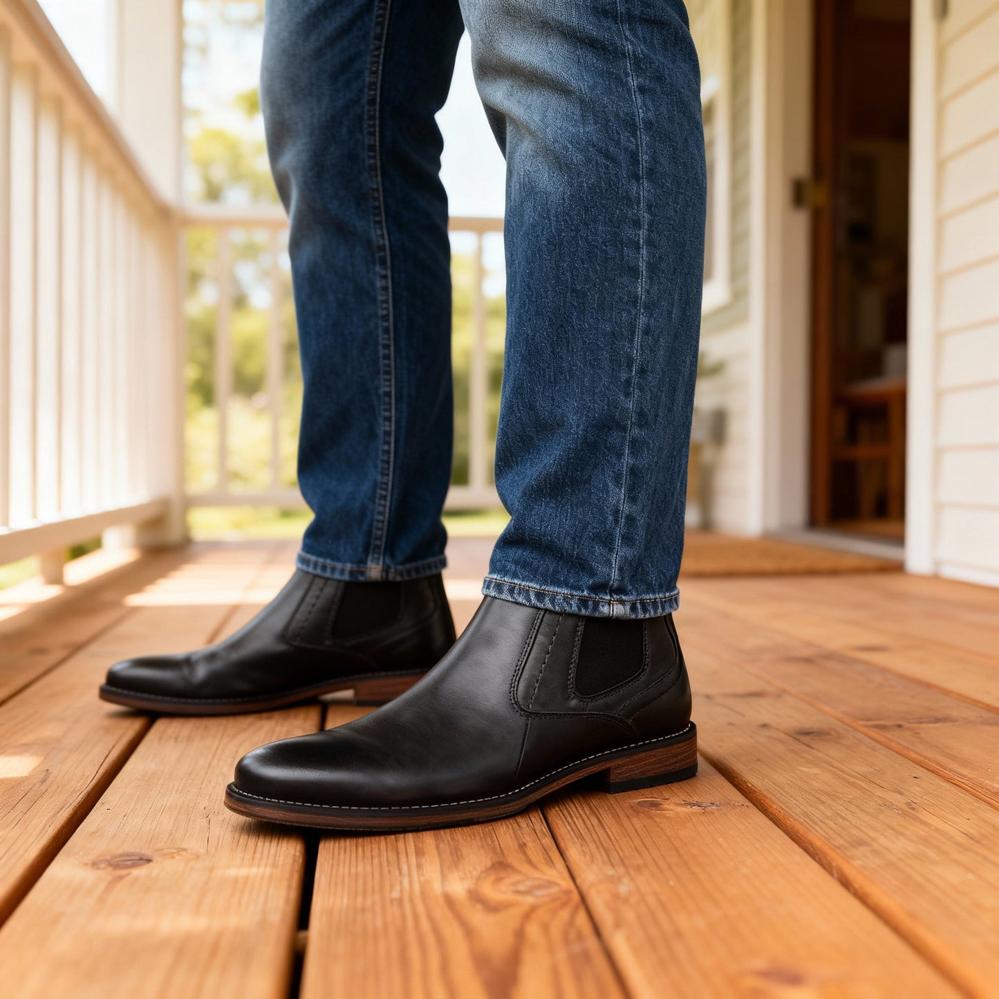 Elegantes botas de piel