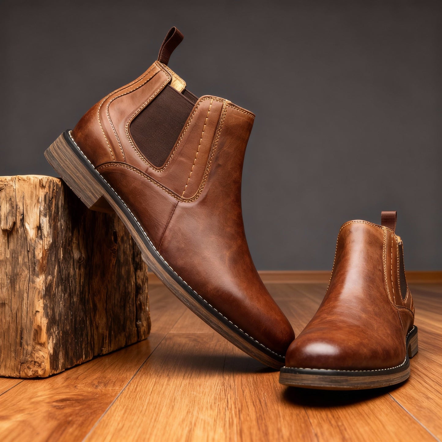 Elegantes botas de piel