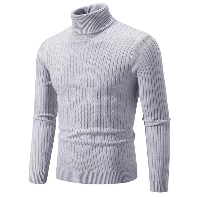 Elegante jersey de cuello alto para hombre