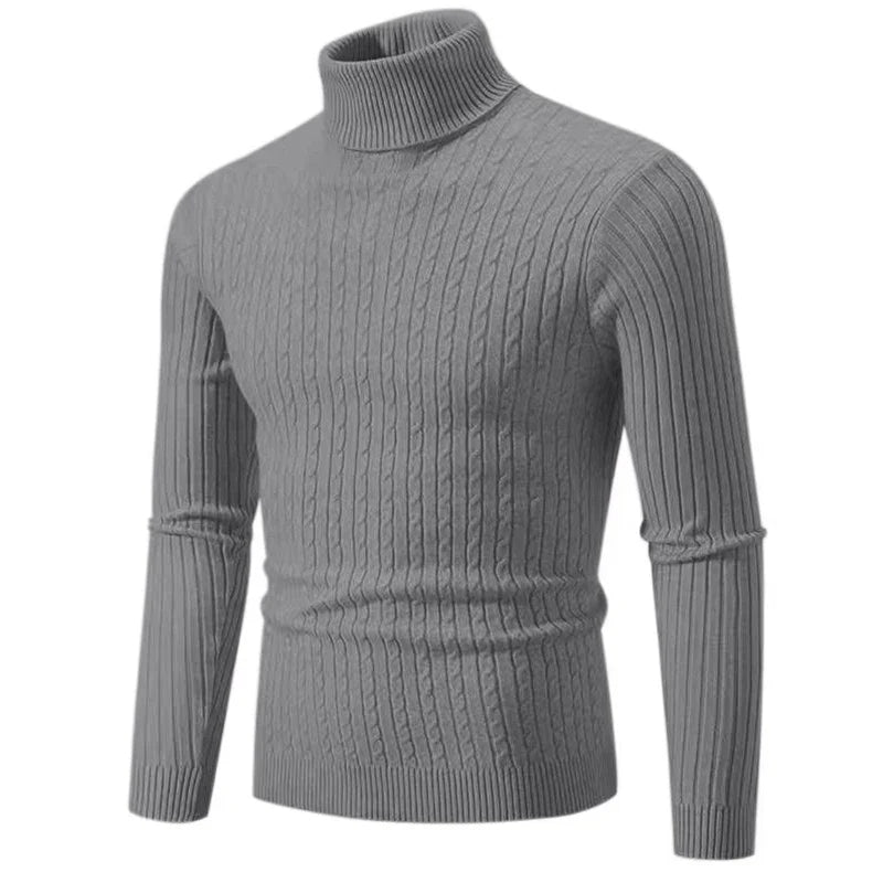 Elegante jersey de cuello alto para hombre