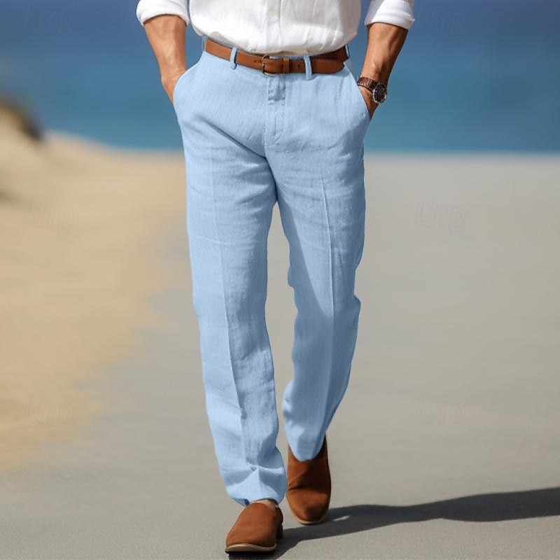 Elegantes pantalones de lino