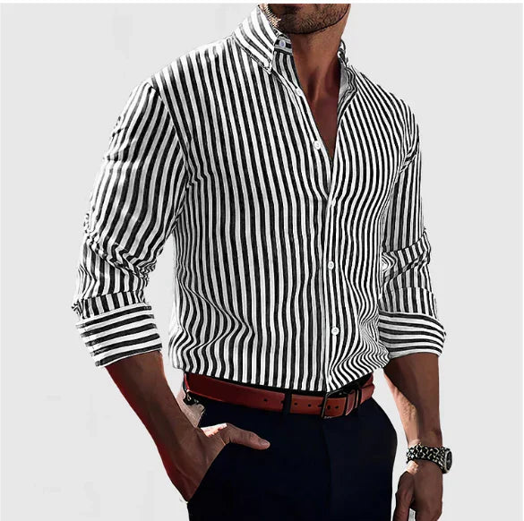 Elegante camisa de rayas