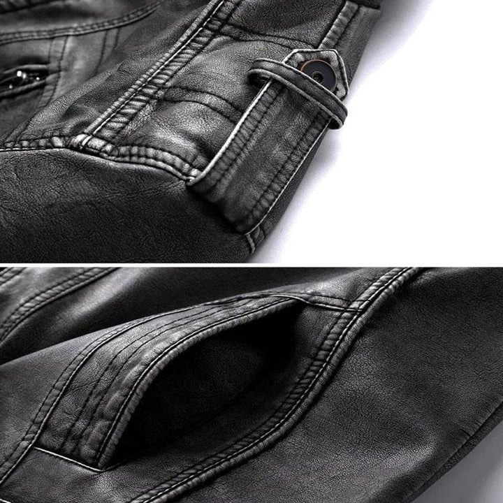 Elegante chaqueta de cuero