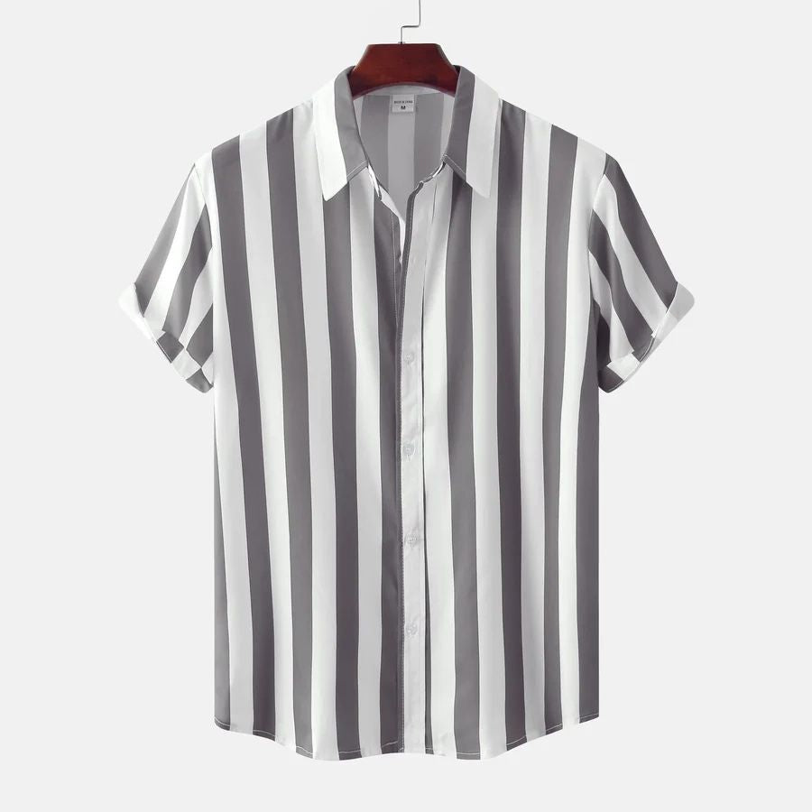 Camisa transpirable de rayas para el verano