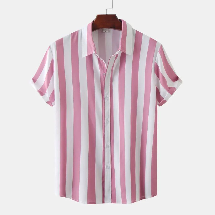 Camisa transpirable de rayas para el verano