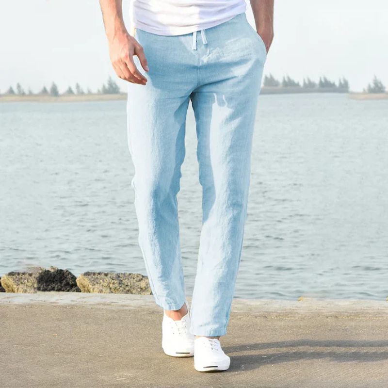 Pantalones casuales de lino