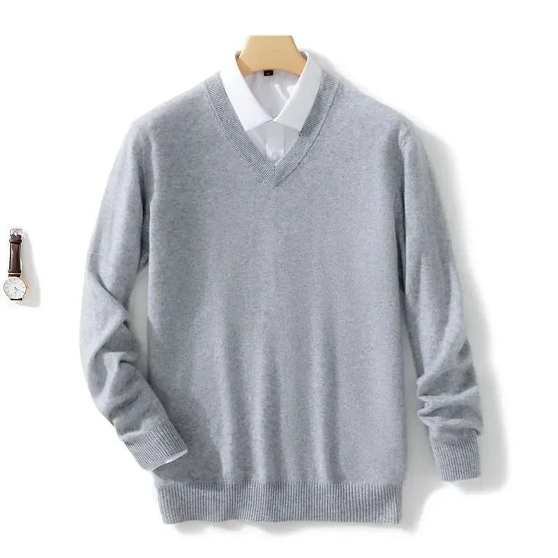 Elegante jersey con cuello en V