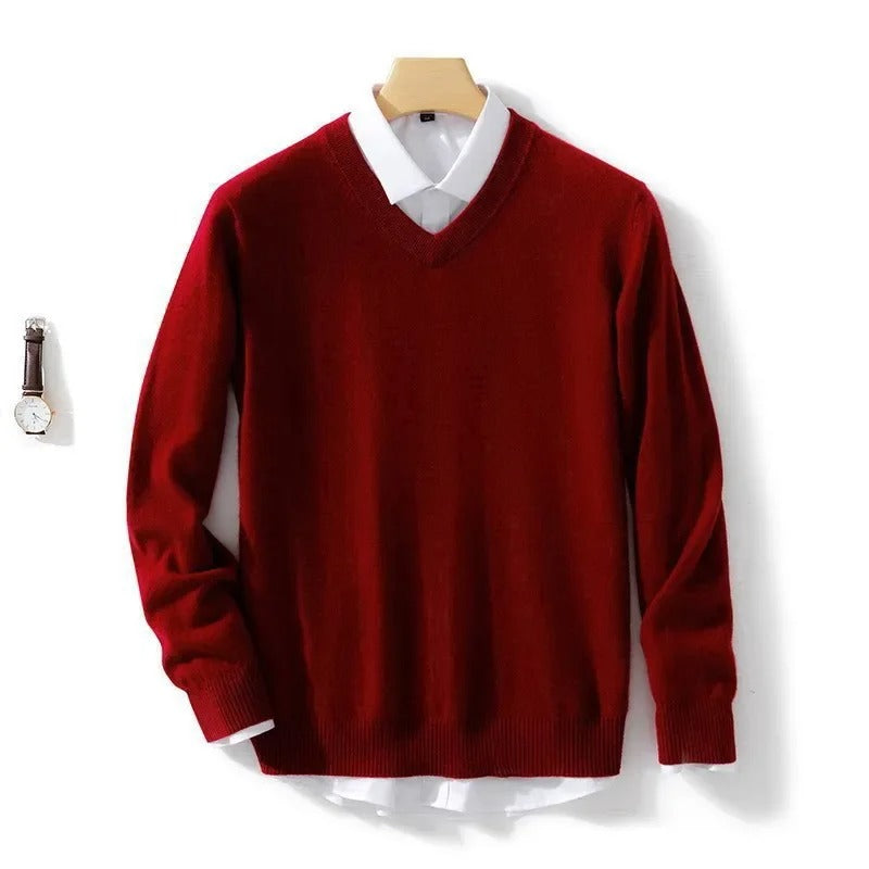 Elegante jersey con cuello en V