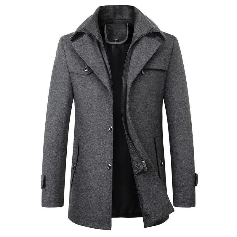 Elegante chaqueta de invierno de lana