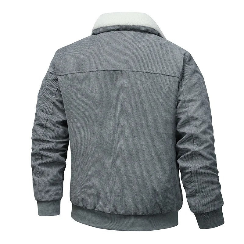 Elegante chaqueta polar de pana