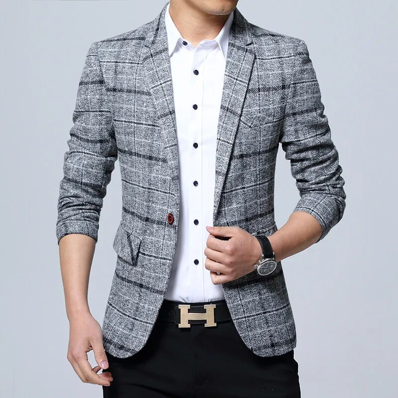 Elegante blazer a cuadros