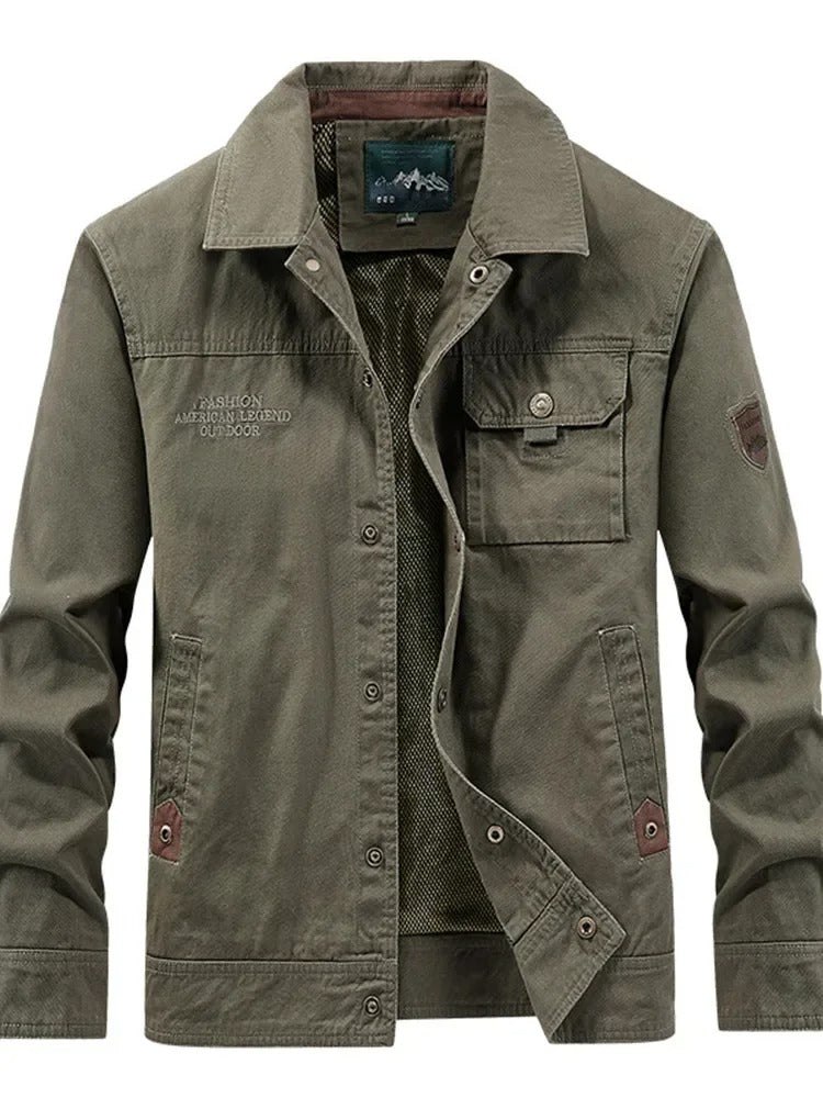 Elegante chaqueta cortavientos