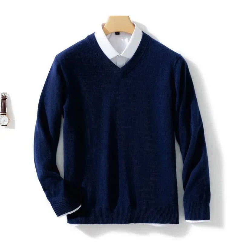 Elegante jersey con cuello en V