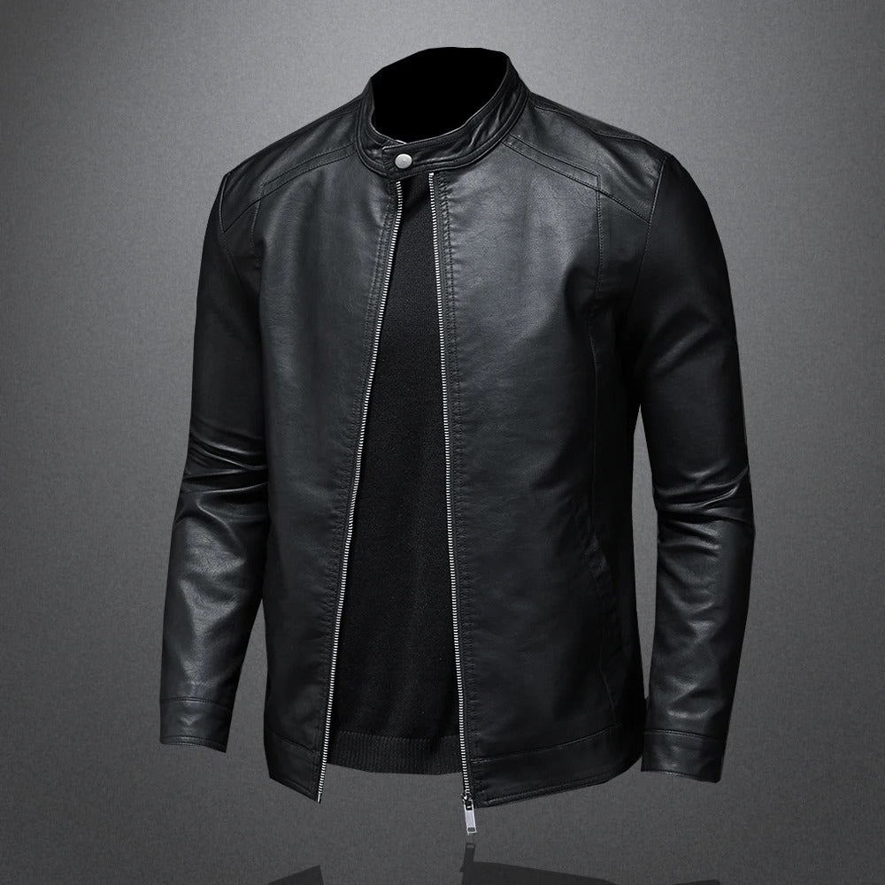 Chaqueta de cuero clásica