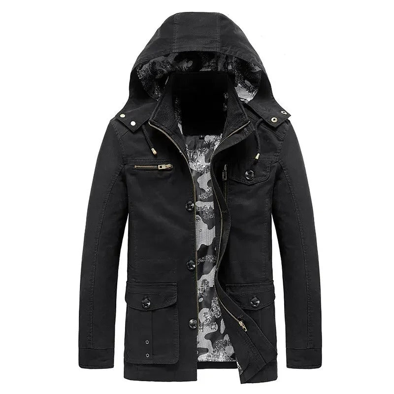 Elegante chaqueta multibolsillos