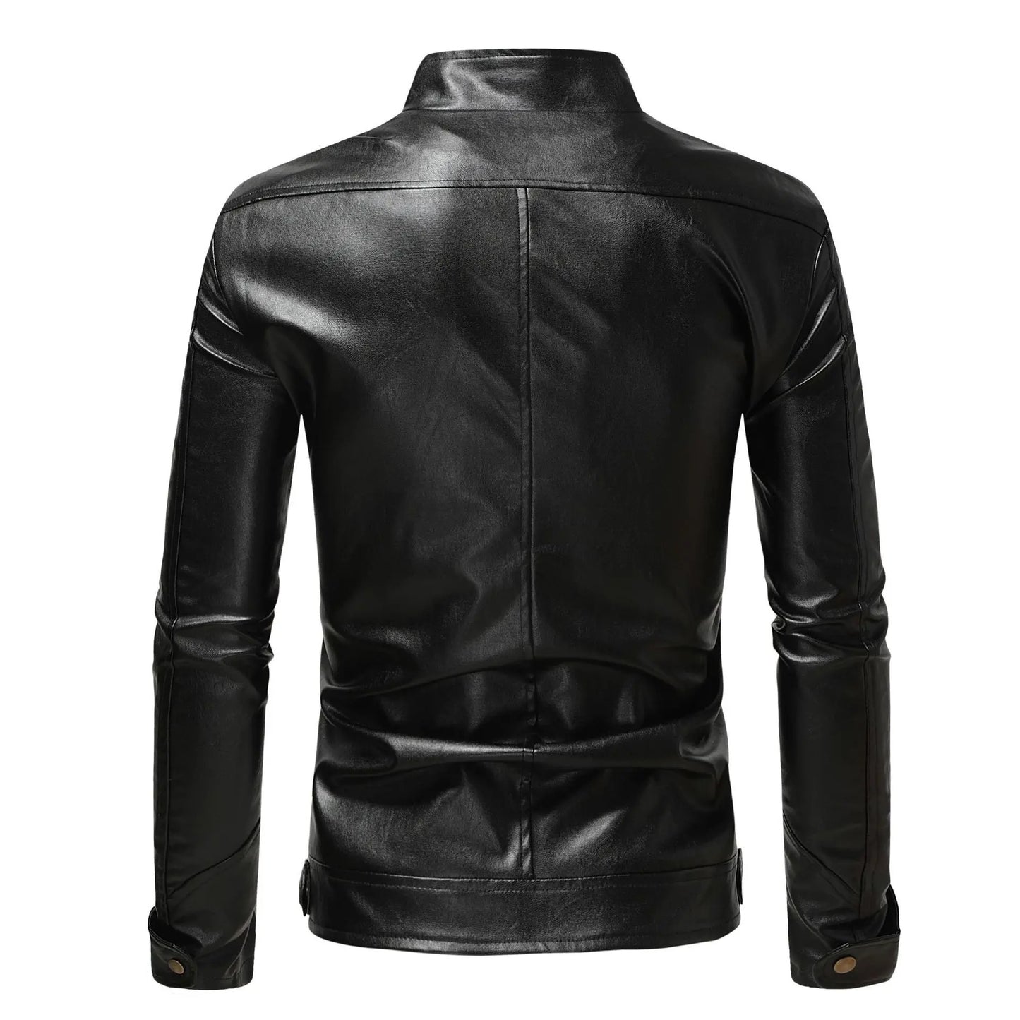 Elegante chaqueta de cuero para hombre