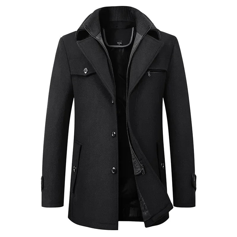 Elegante chaqueta de invierno de lana