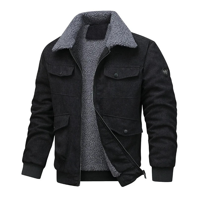 Elegante chaqueta polar de pana
