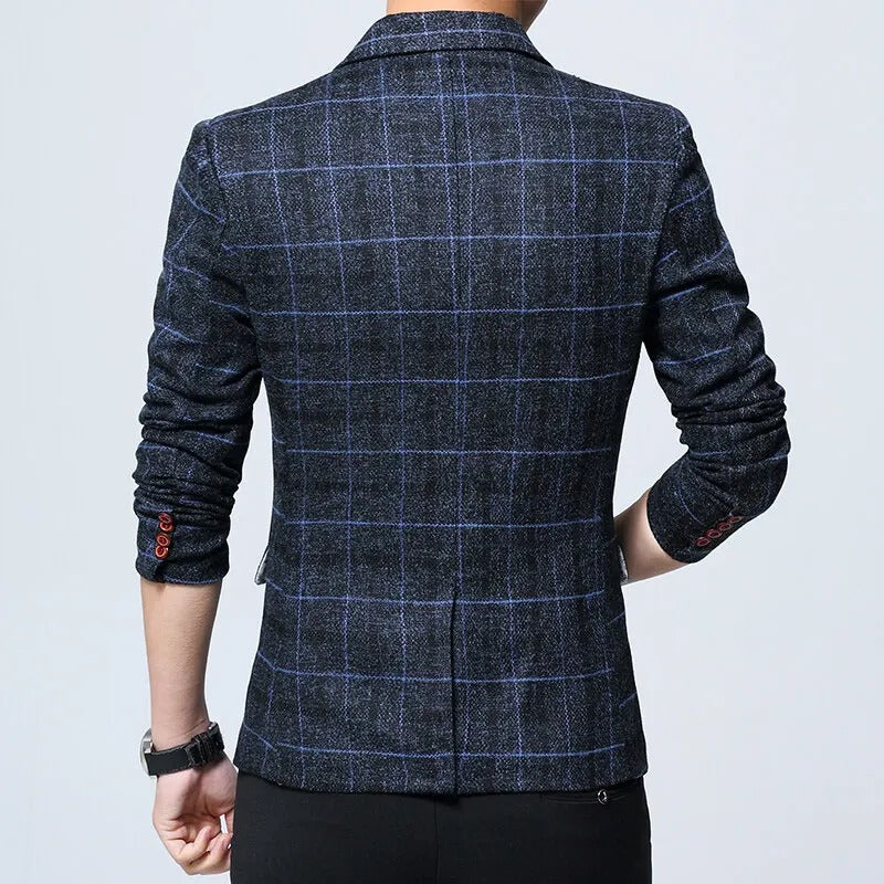 Elegante blazer a cuadros