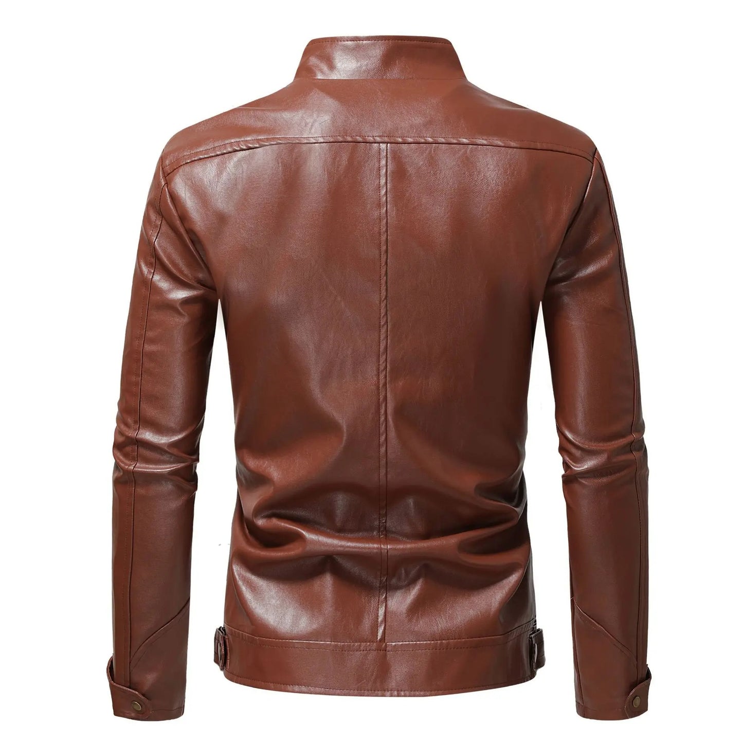 Elegante chaqueta de cuero para hombre