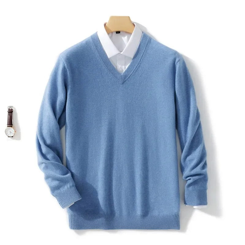 Elegante jersey con cuello en V