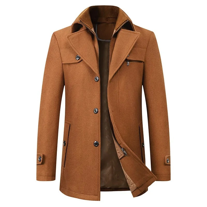 Elegante chaqueta de invierno de lana