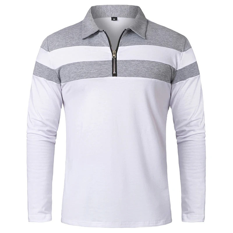 Elegante jersey de rayas con cremallera