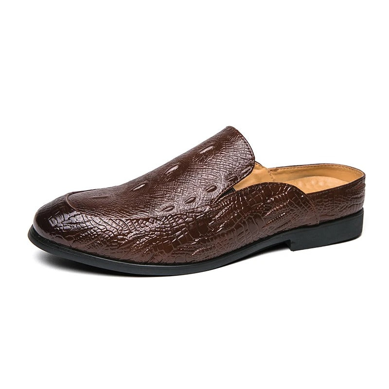 Elegantes zapatos de vestir con estampado de cocodrilo