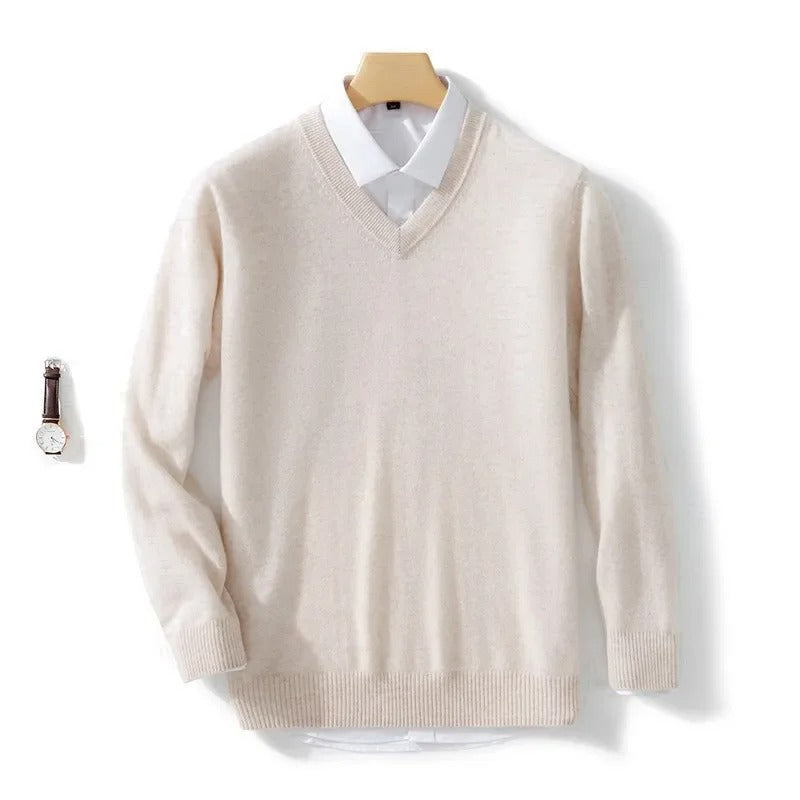 Elegante jersey con cuello en V