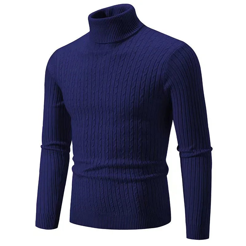 Elegante jersey de cuello alto para hombre