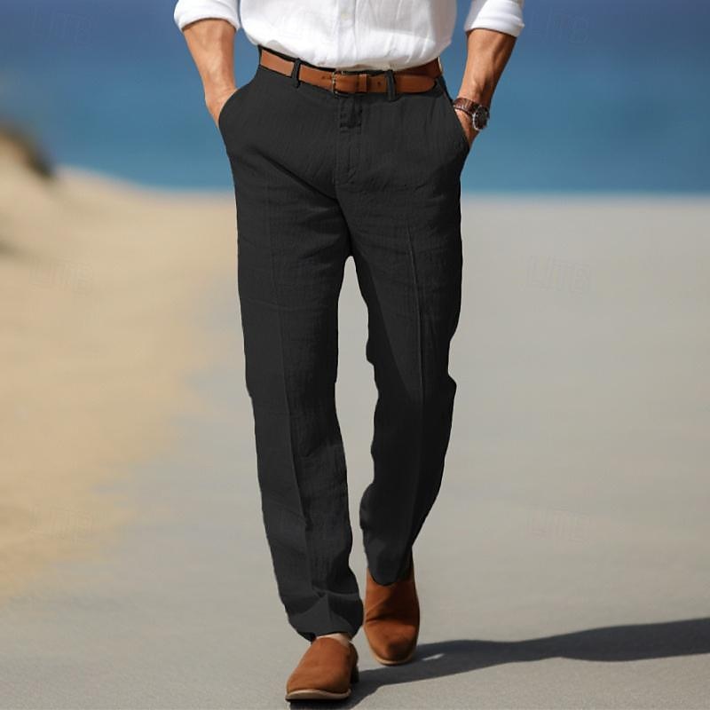 Elegantes pantalones de lino