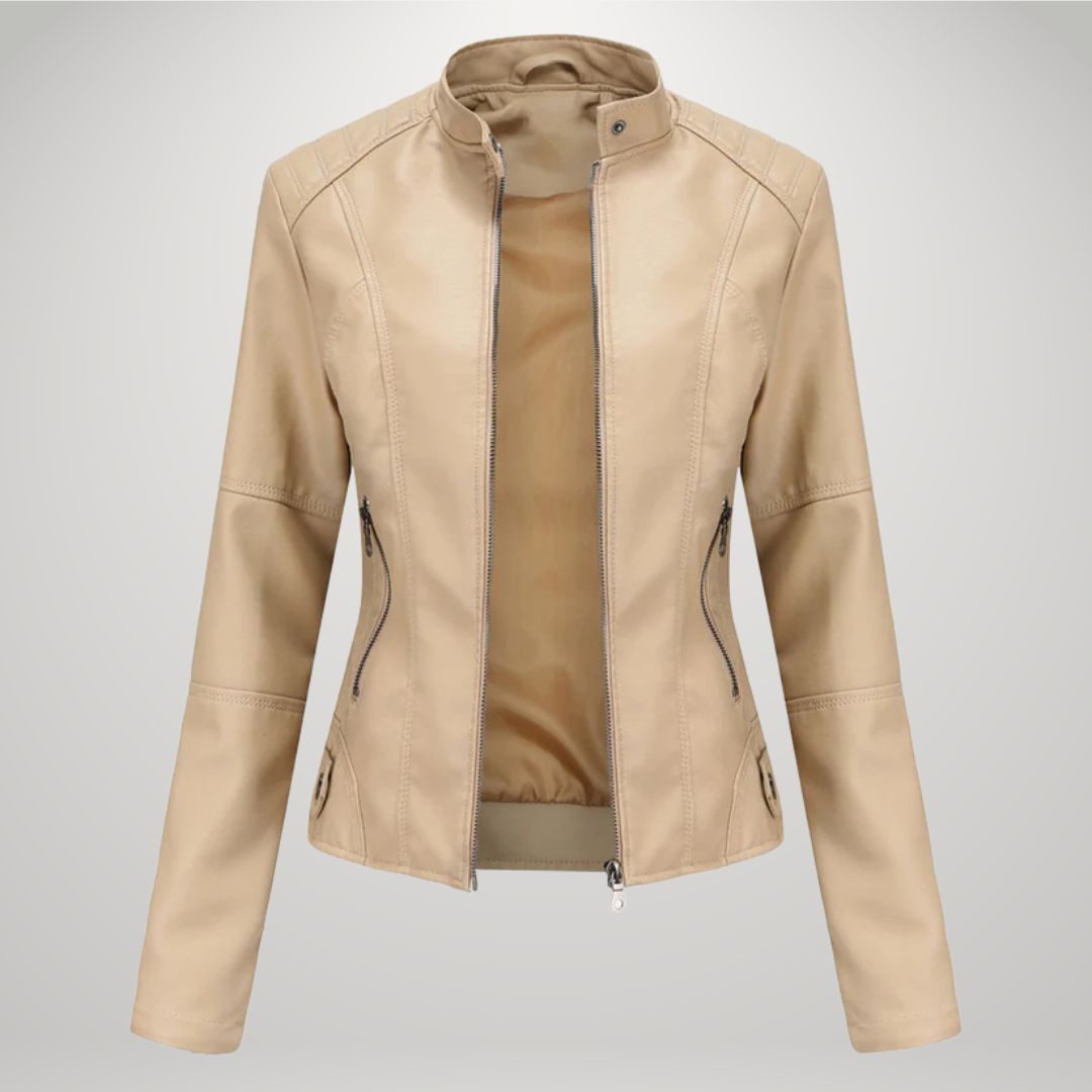 Elegante chaqueta de cuero