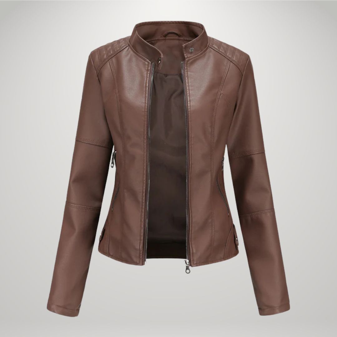 Elegante chaqueta de cuero