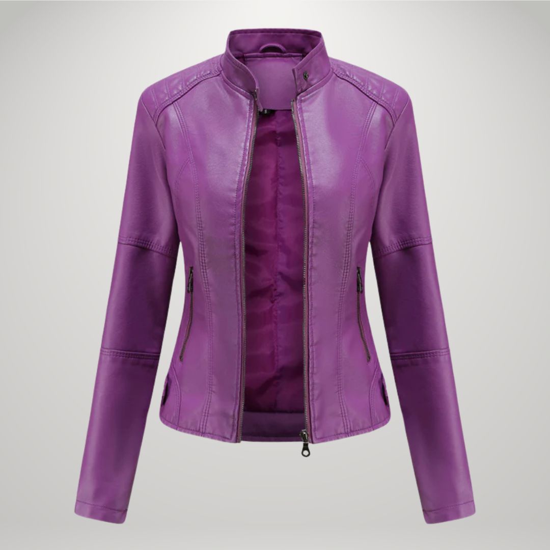 Elegante chaqueta de cuero