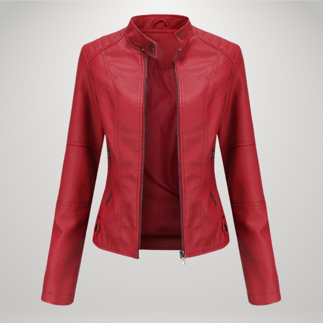 Elegante chaqueta de cuero