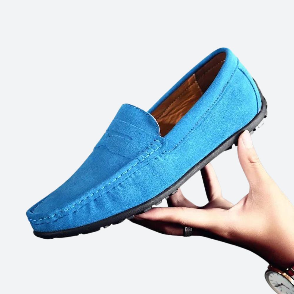 Mocasines clásicos de ante para hombre