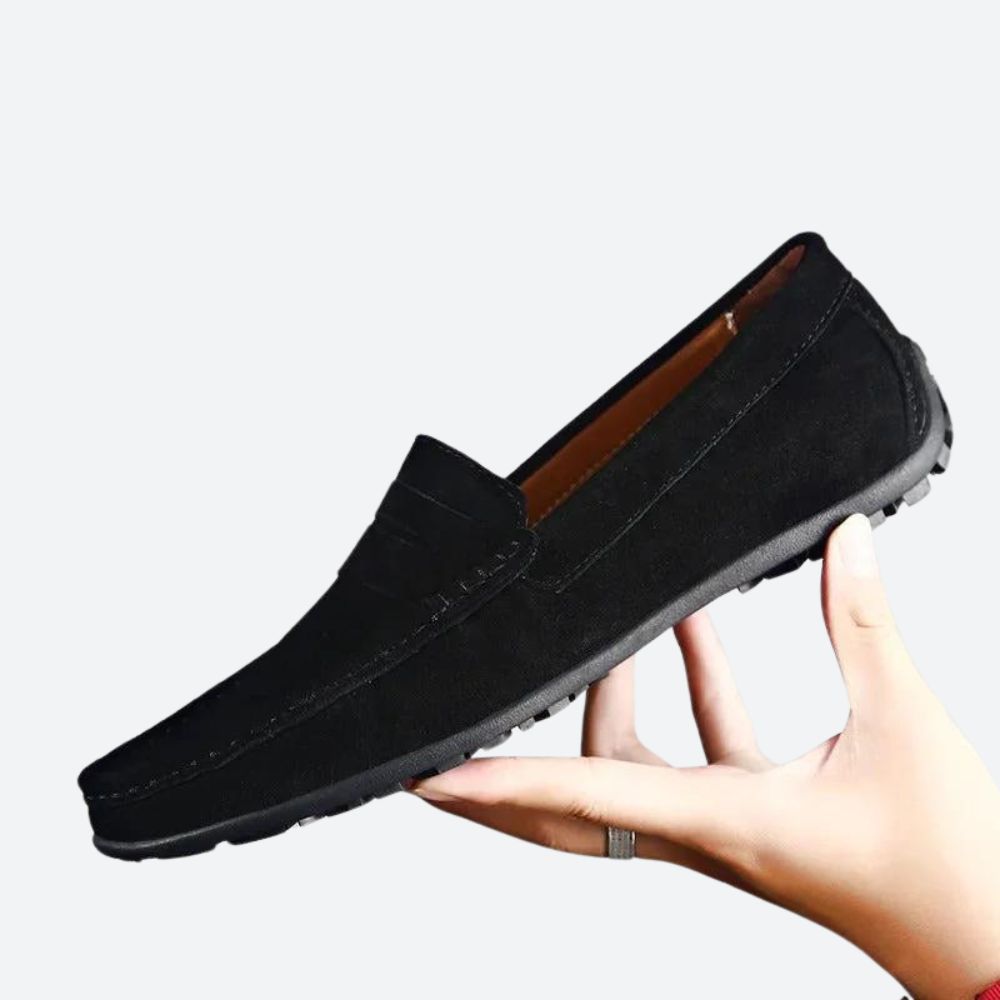 Mocasines clásicos de ante para hombre